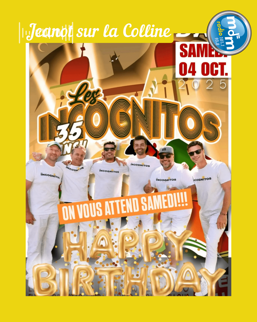 Jeanot sur la Colline 2025-10-02 - Les Incognitos fêtent leur 35ème anniversaire aux arènes de Dax