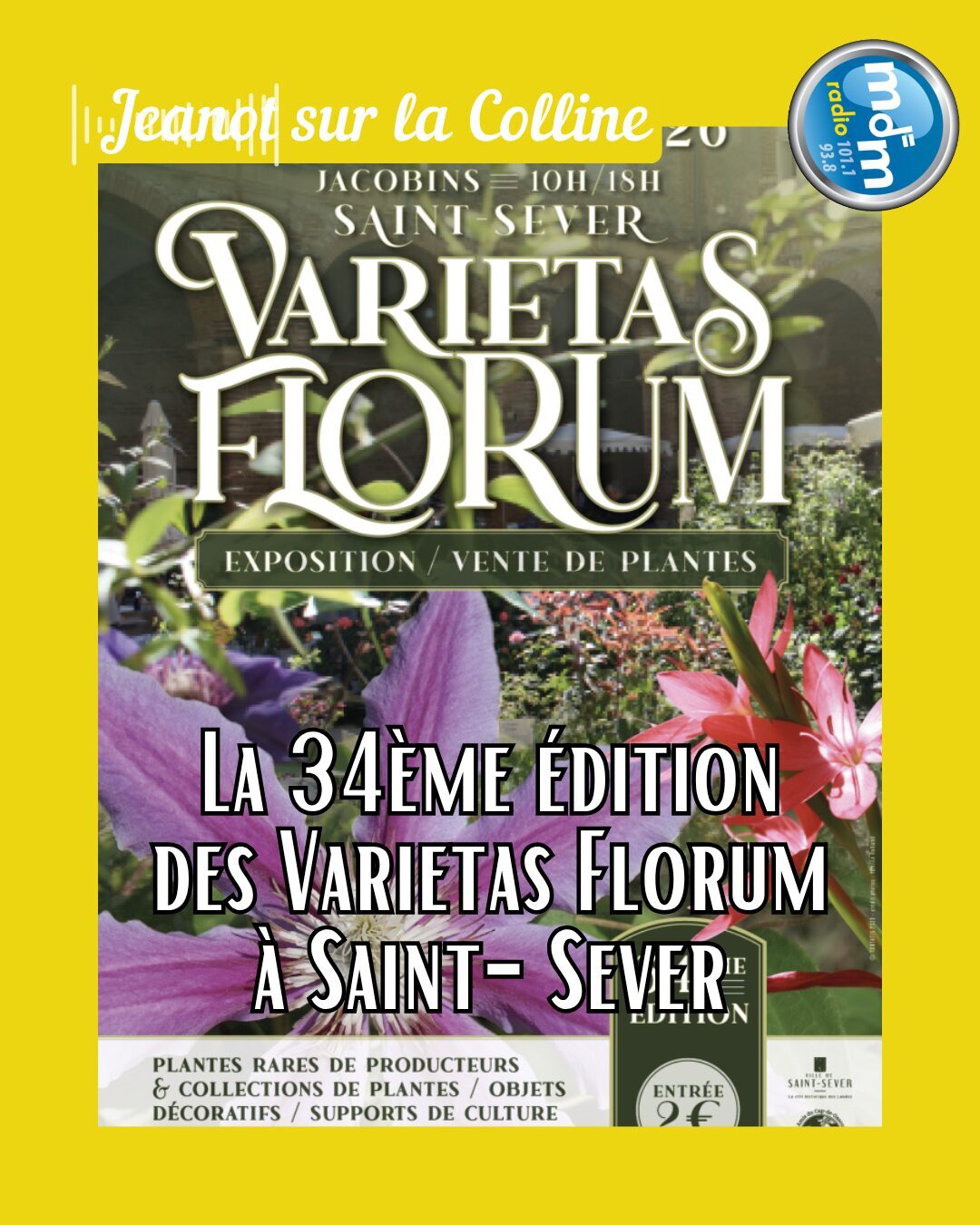 Jeanot sur la Colline 2026-04-02 - La 34ème édition des Varietas Florum à Saint-Sever